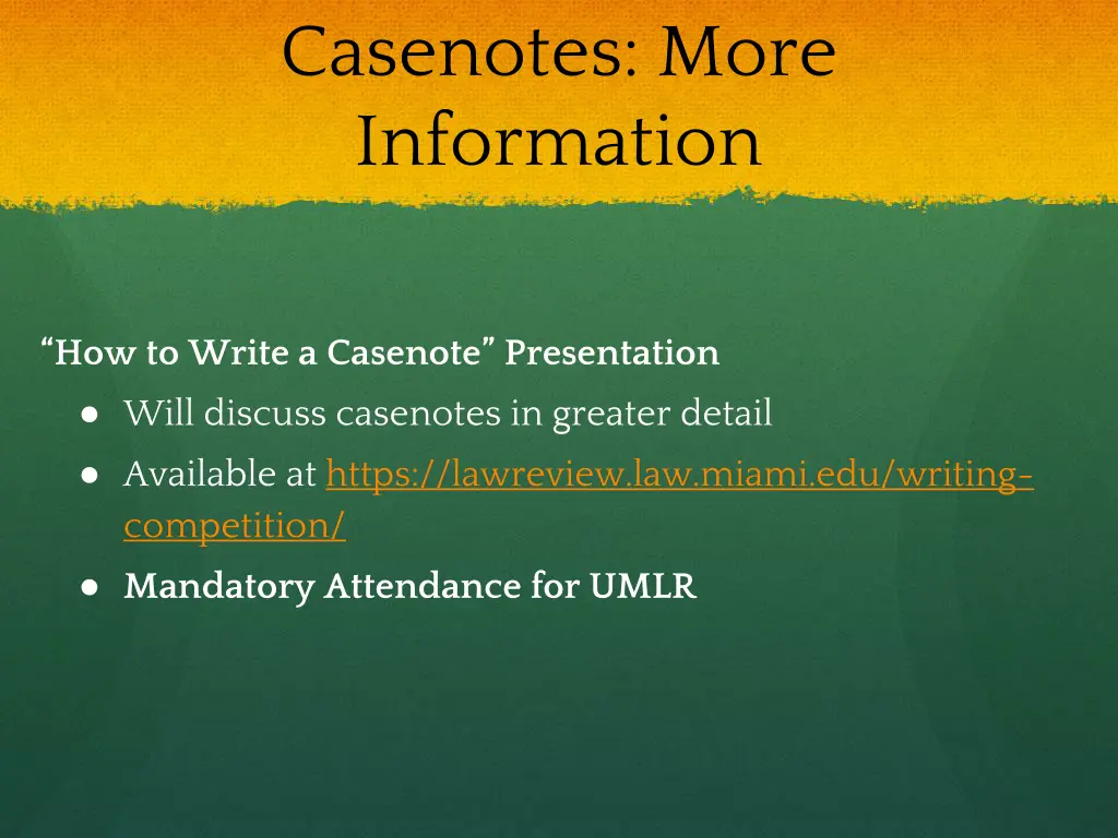 casenotes more information