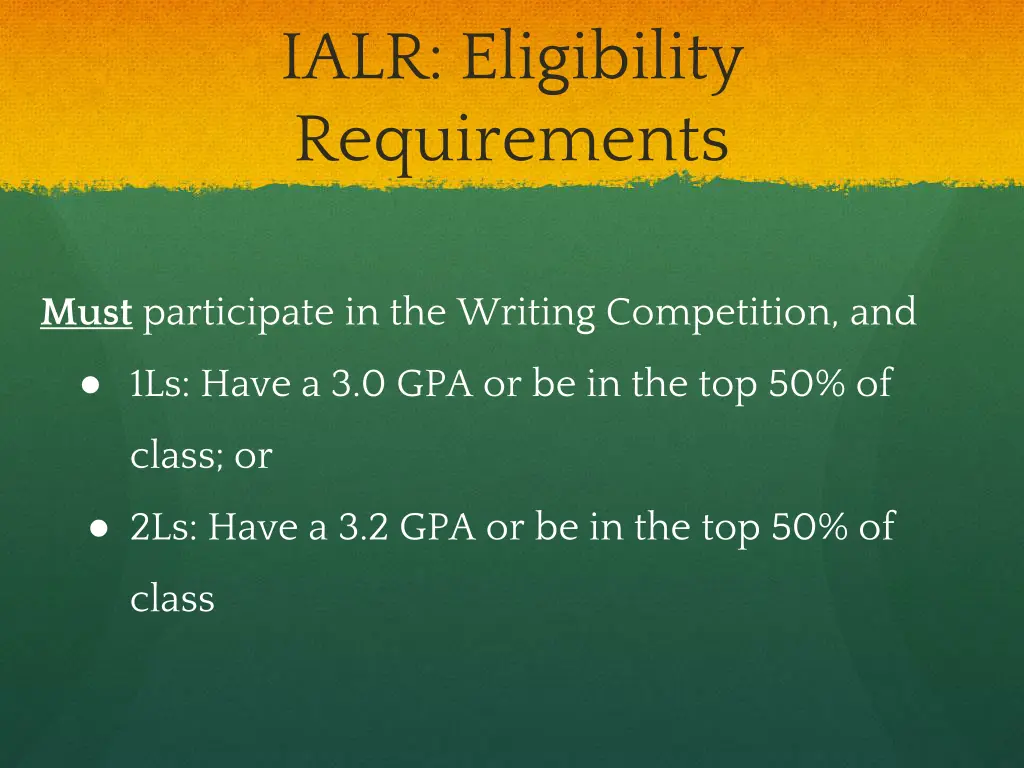 ialr eligibility requirements