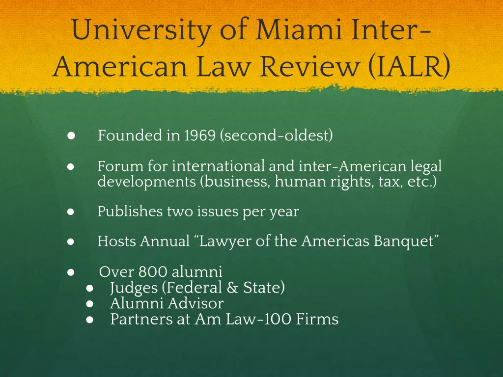 university of miami inter american law review ialr