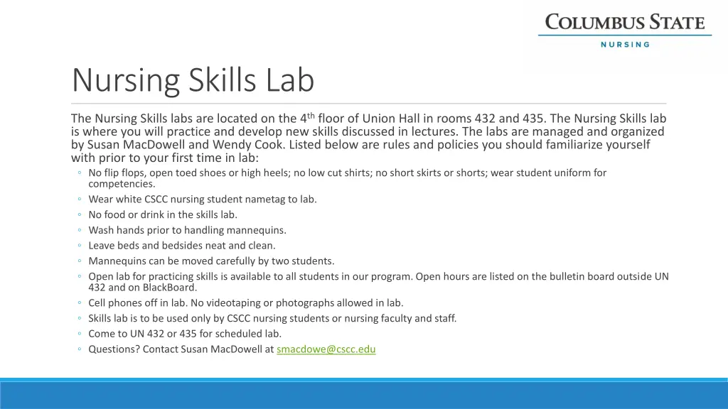 nursing skills lab