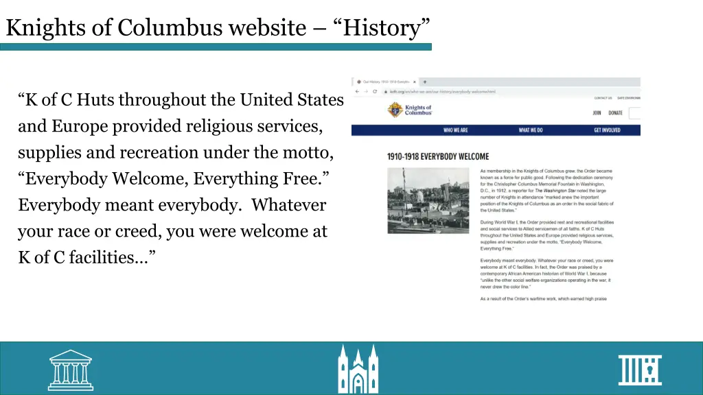 knights of columbus website history