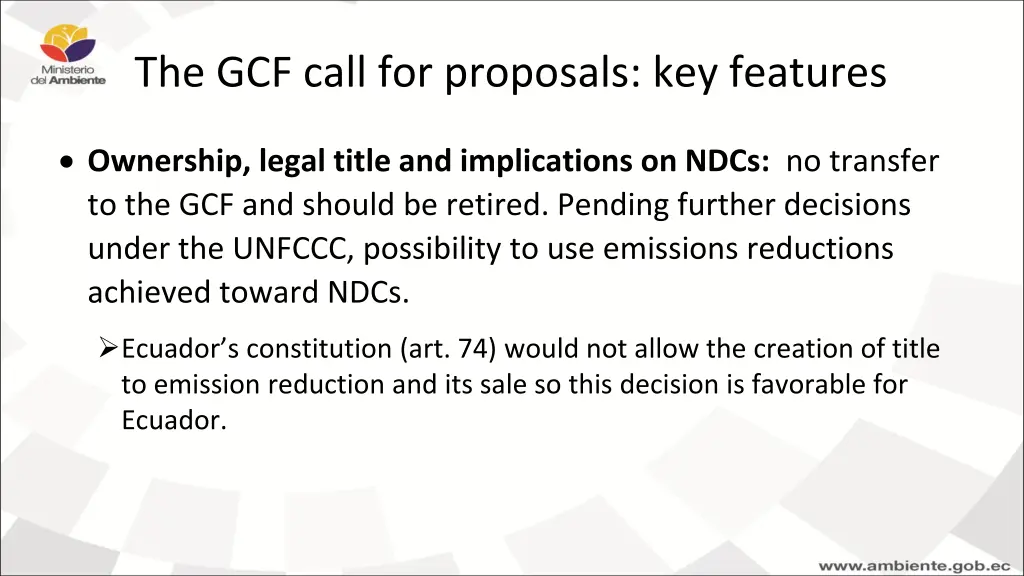the gcf call for proposals key features 2