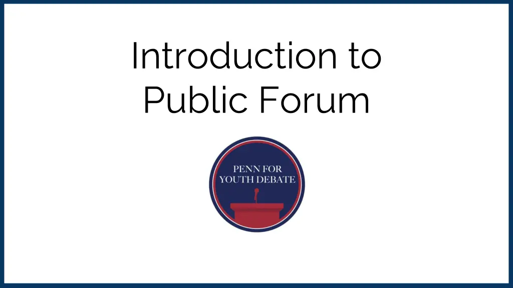 introduction to public forum