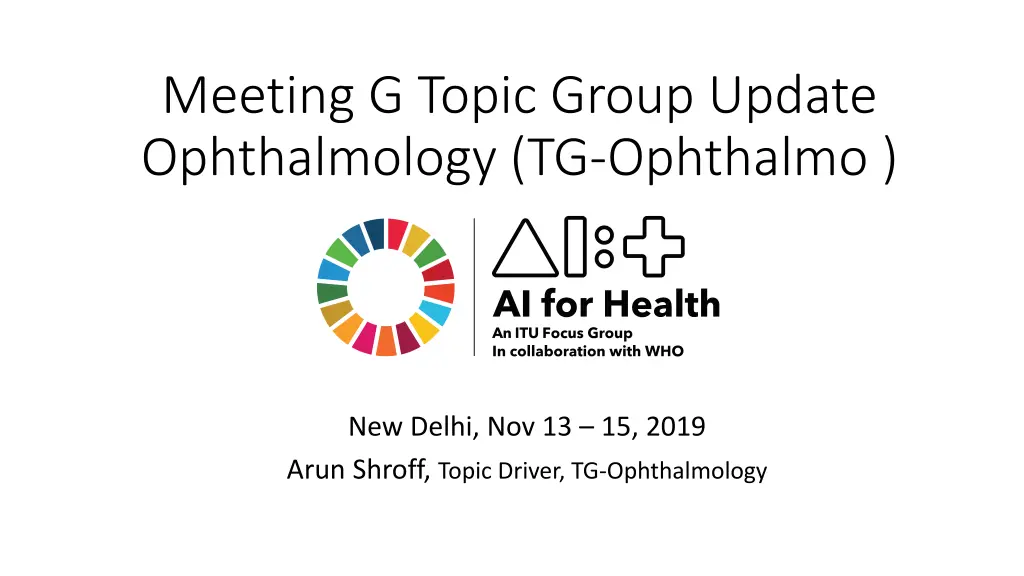 meeting g topic group update ophthalmology