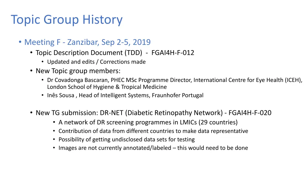 topic group history 2
