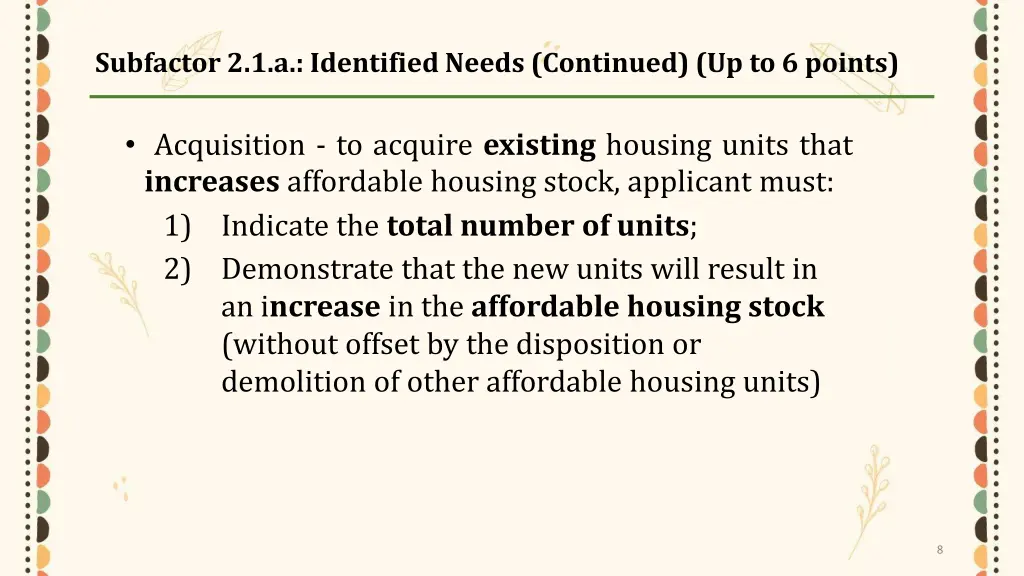 subfactor 2 1 a identified needs continued 1