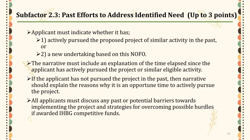 subfactor 2 3 past efforts to address identified