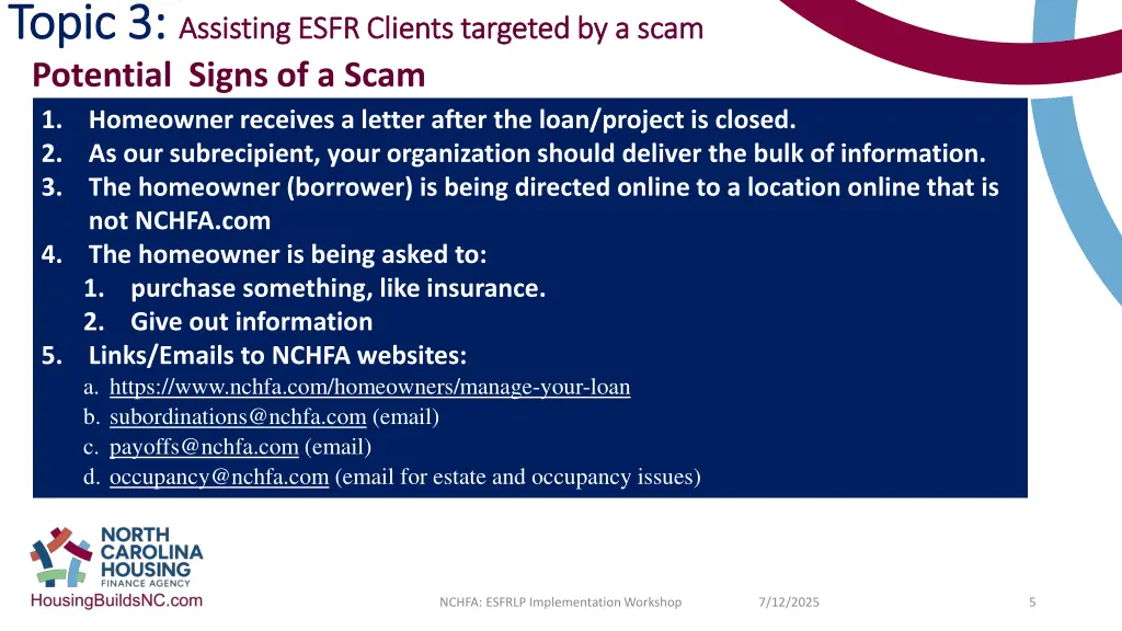 topic 3 topic 3 assisting esfr clients targeted