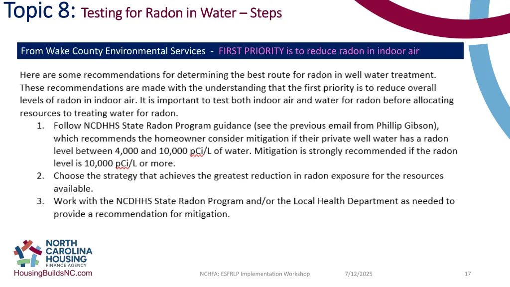 topic 8 topic 8 testing for radon in water 1