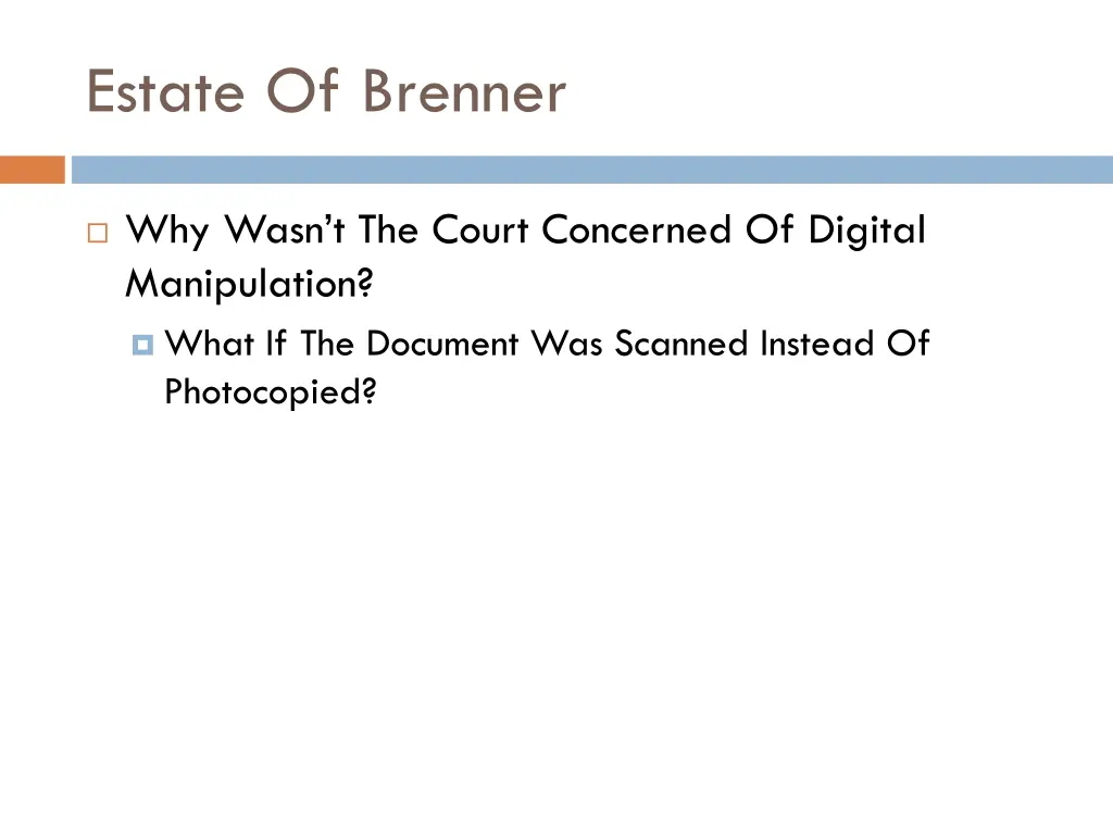estate of brenner