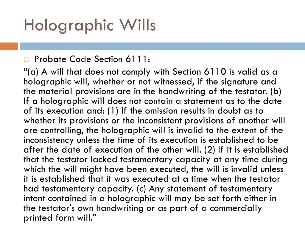 holographic wills