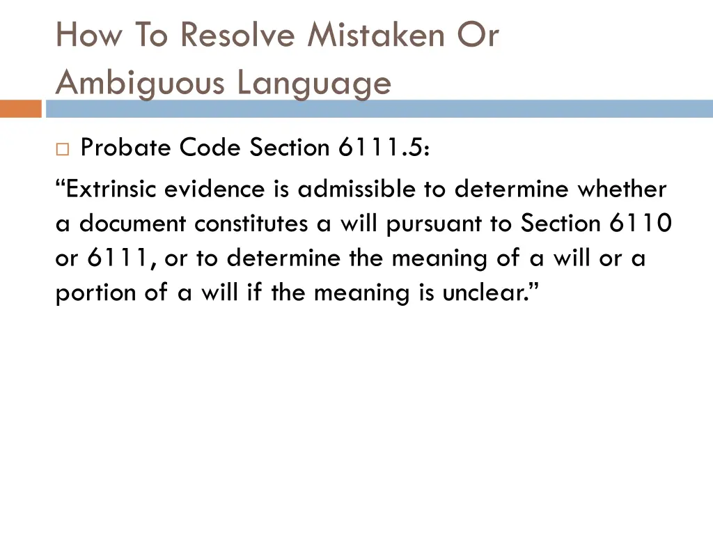 how to resolve mistaken or ambiguous language