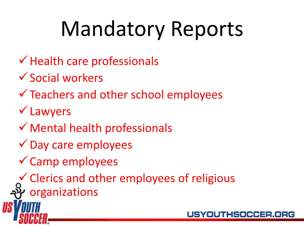 mandatory reports
