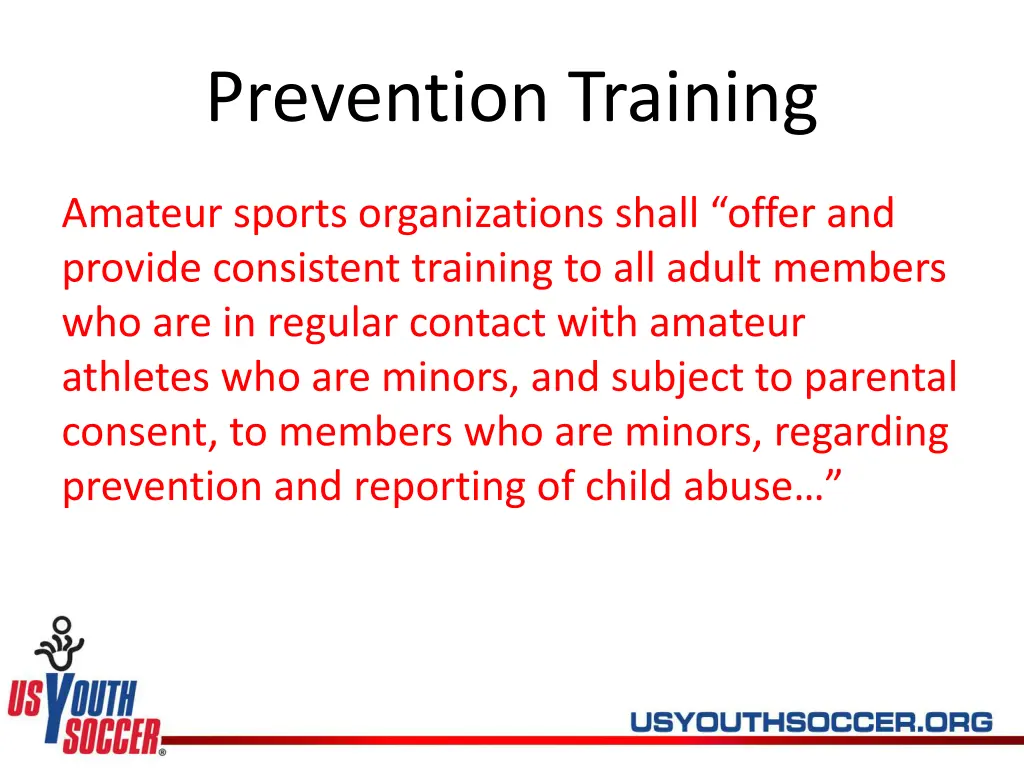 prevention training