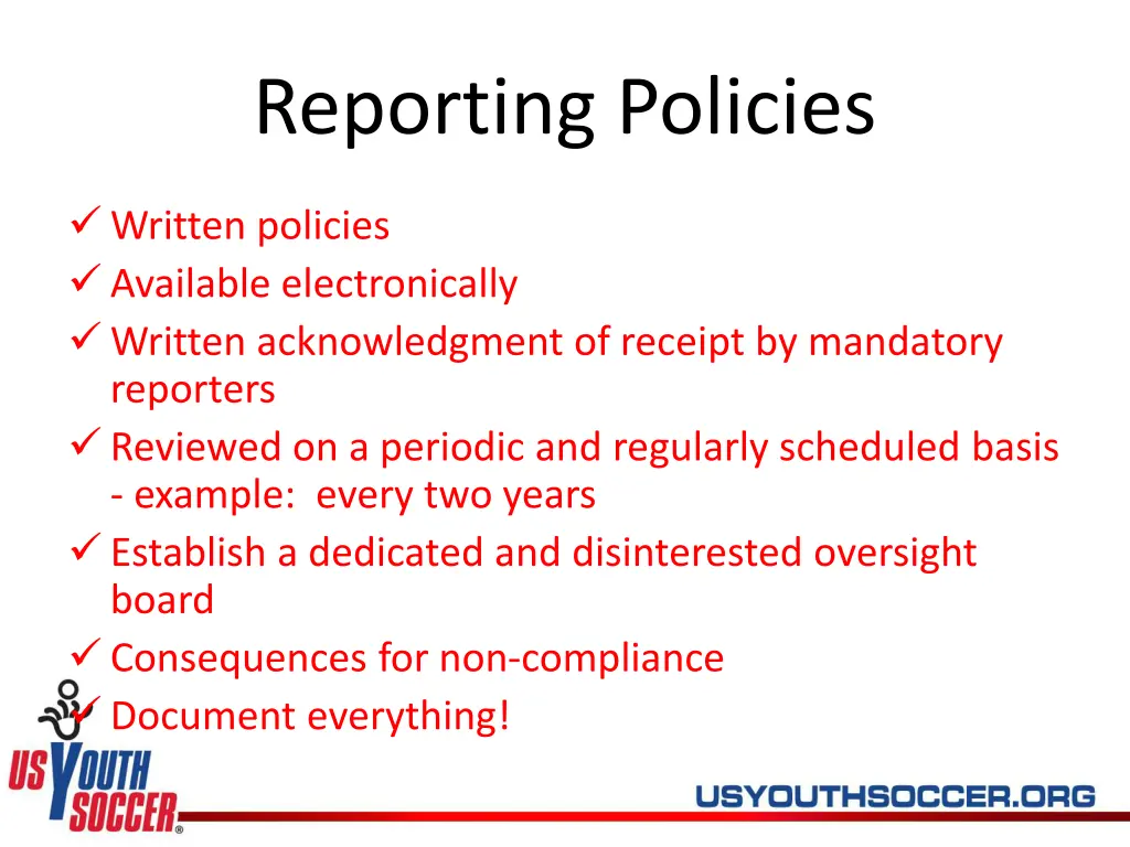 reporting policies 1