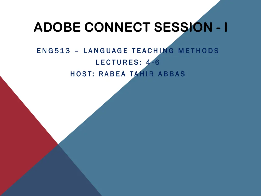 adobe connect session i