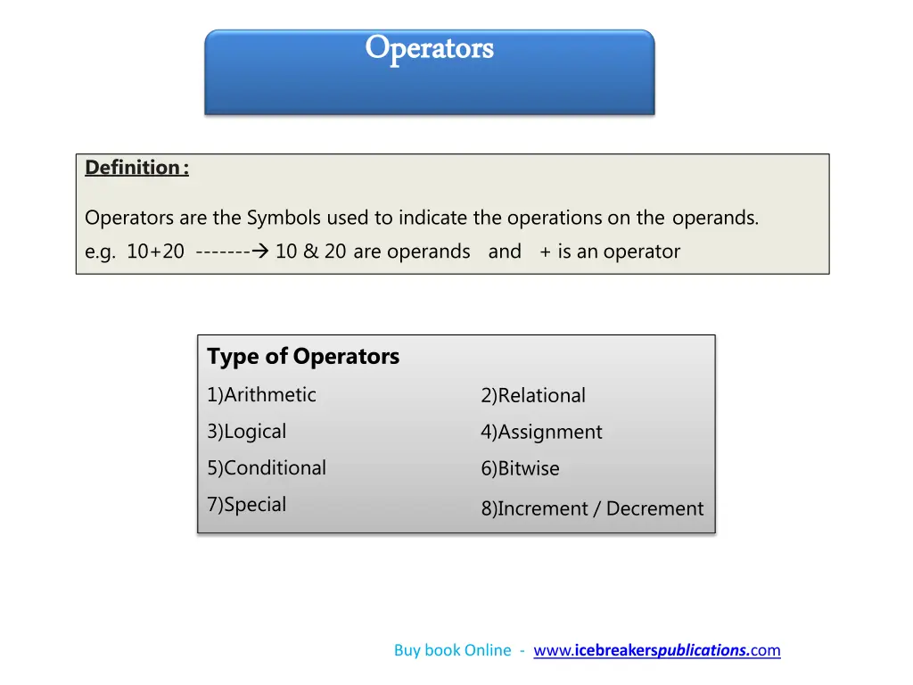 operators operators