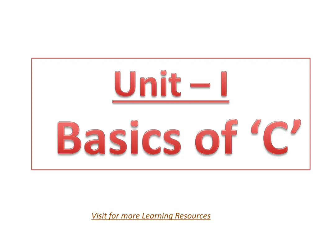 visit for more learning resources