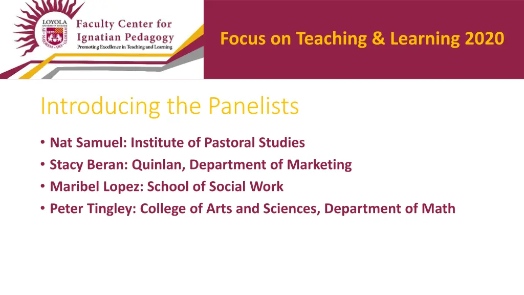 focus on teaching learning 2020 1