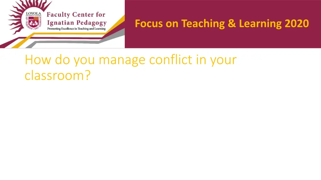 focus on teaching learning 2020 11
