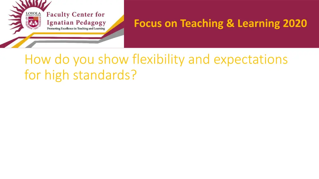 focus on teaching learning 2020 12