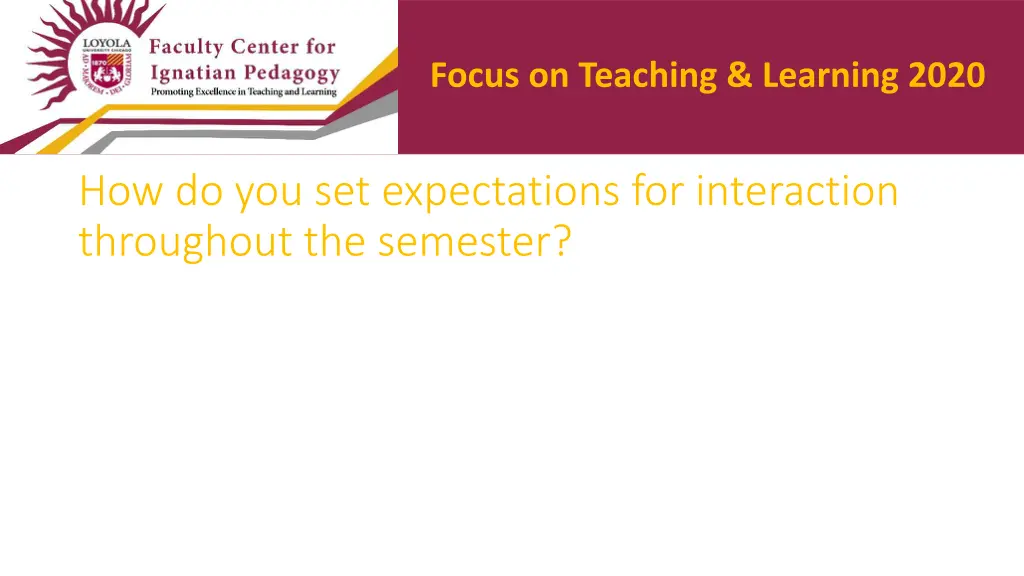 focus on teaching learning 2020 13