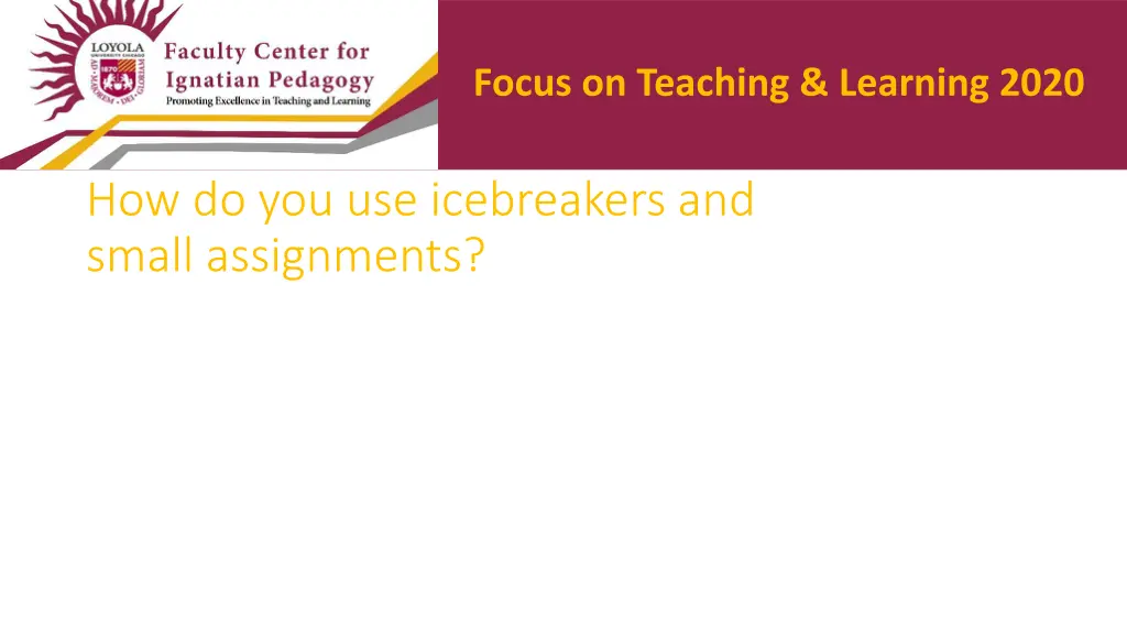 focus on teaching learning 2020 6