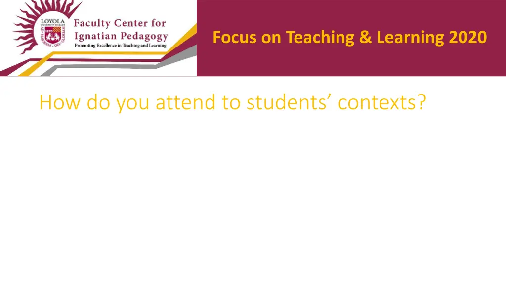focus on teaching learning 2020 7