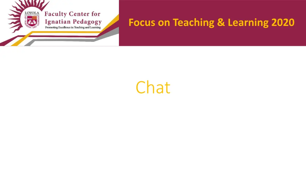 focus on teaching learning 2020 9