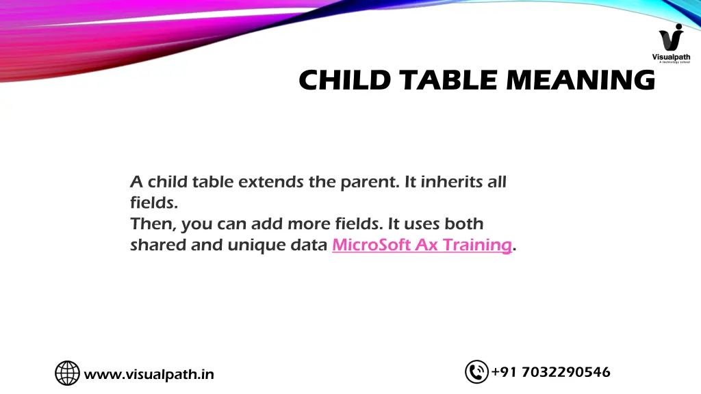 child table meaning