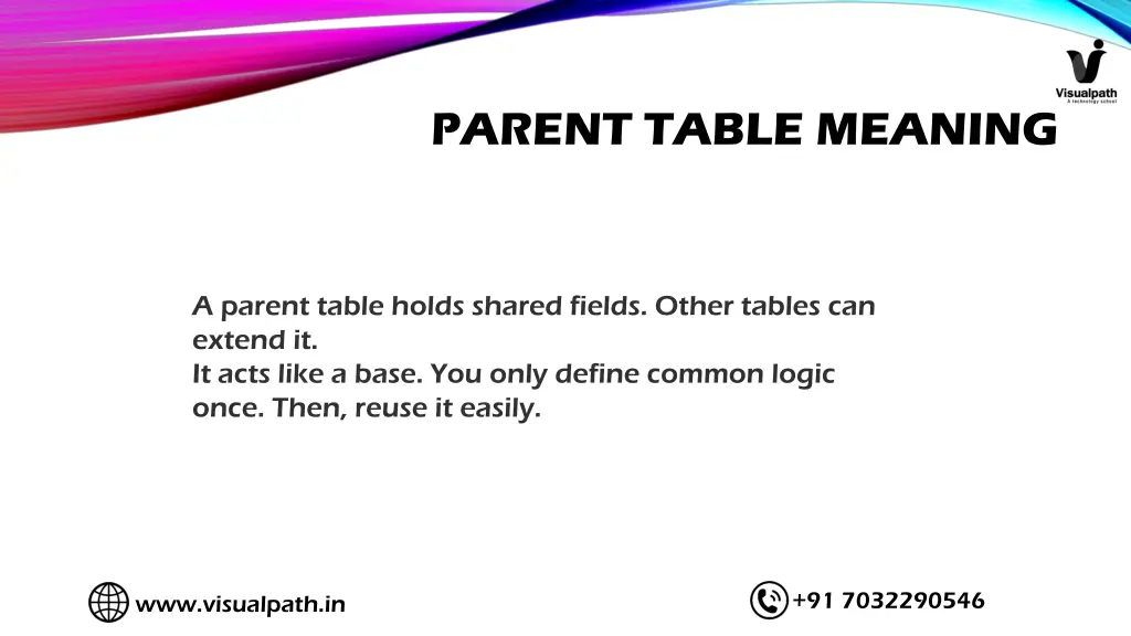 parent table meaning