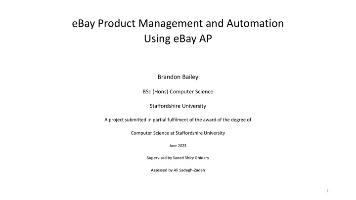 ebay product management and automation using ebay