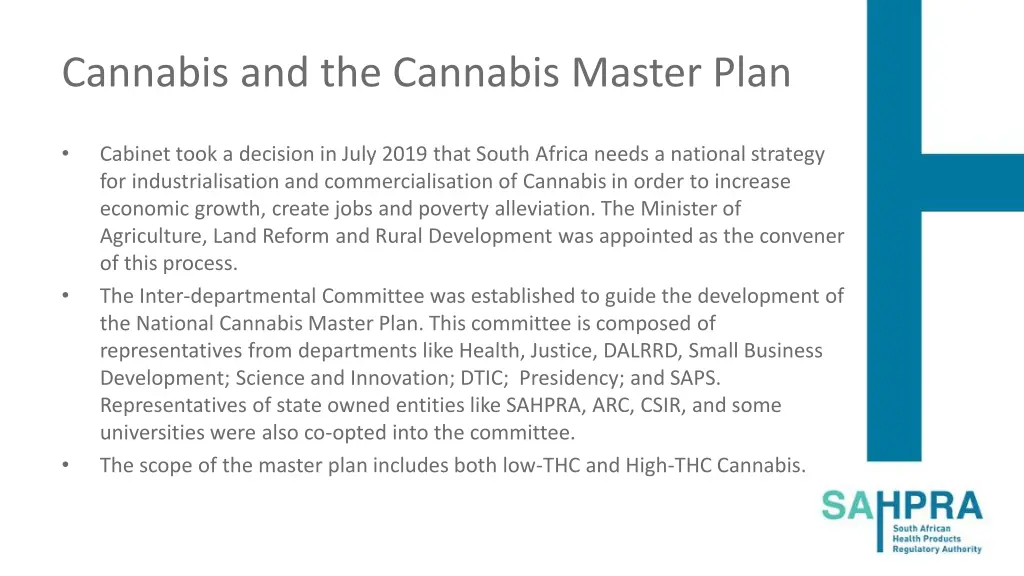 cannabis and the cannabis master plan