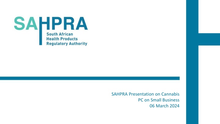 sahpra presentation on cannabis pc on small