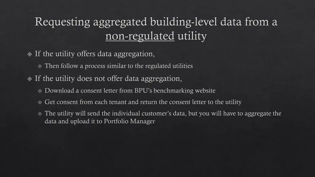 requesting aggregated building level data from 1