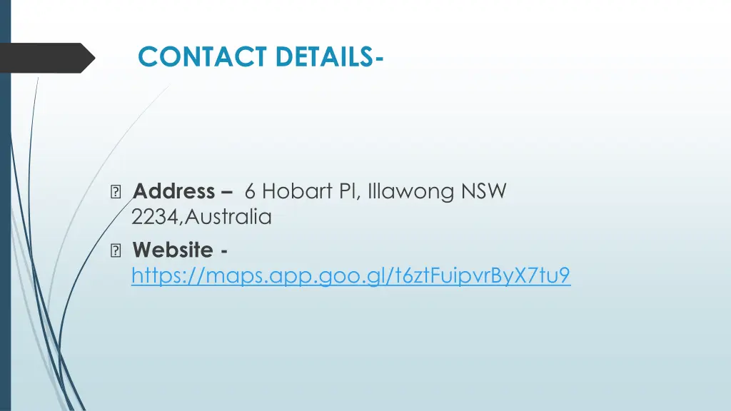 contact details