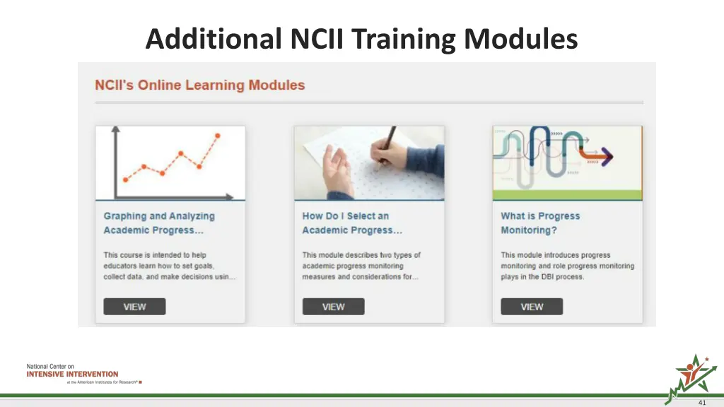 additional ncii training modules
