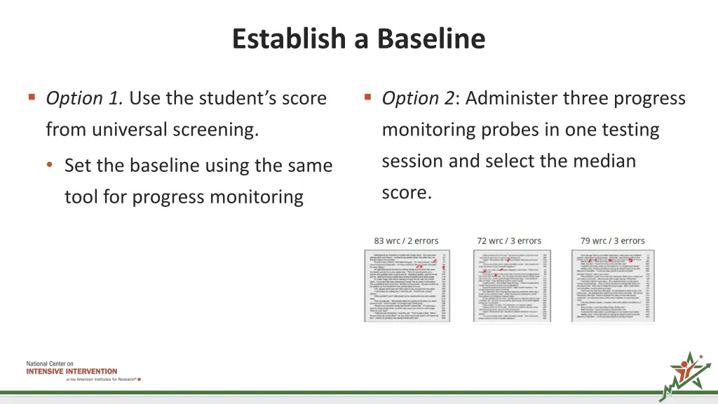 establish a baseline