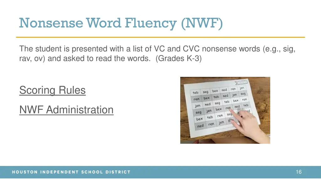 nonsense word fluency nwf