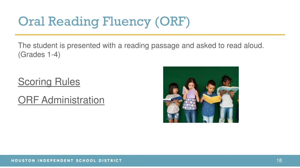 oral reading fluency orf