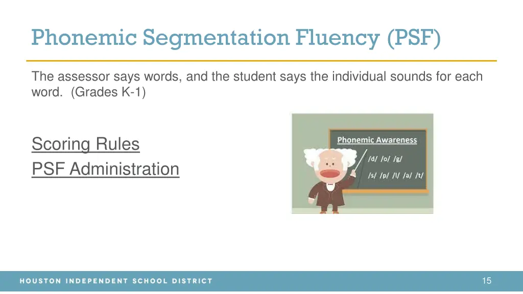 phonemic segmentation fluency psf