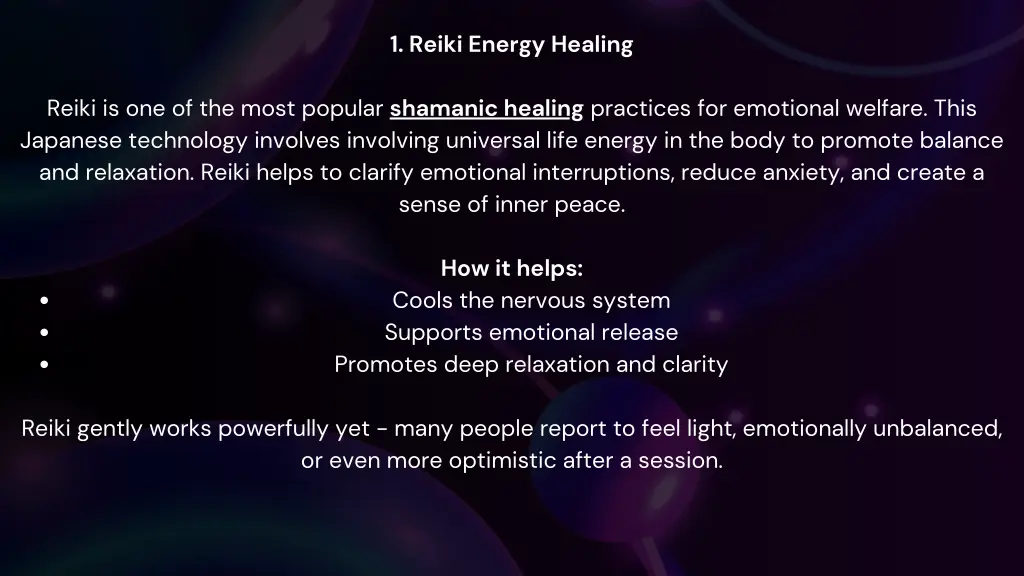 1 reiki energy healing