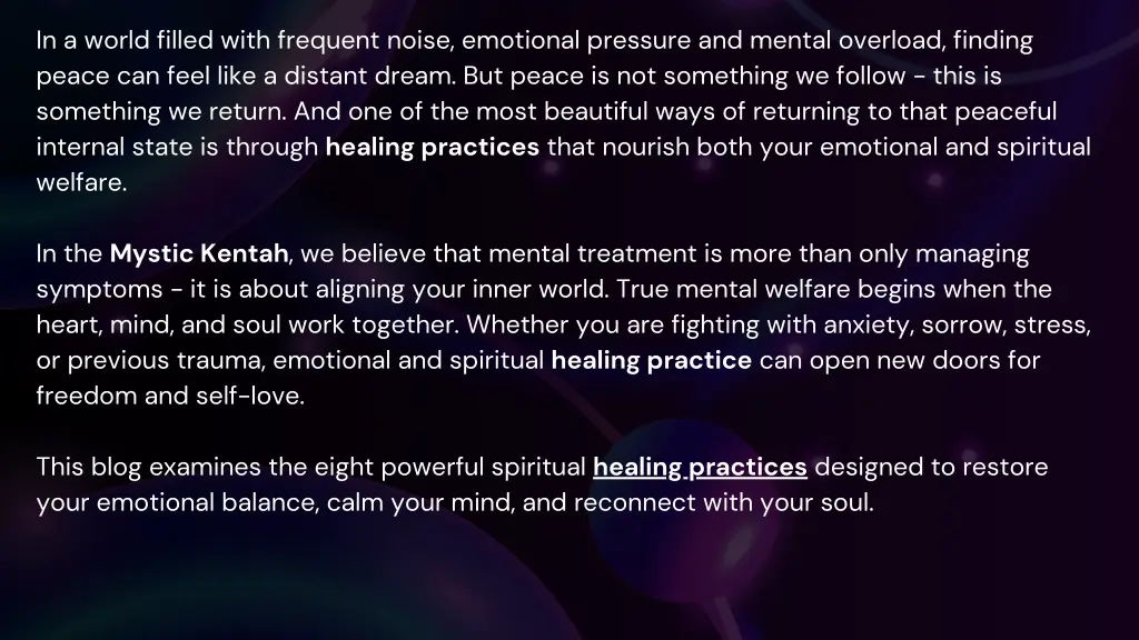 in a world filled with frequent noise emotional