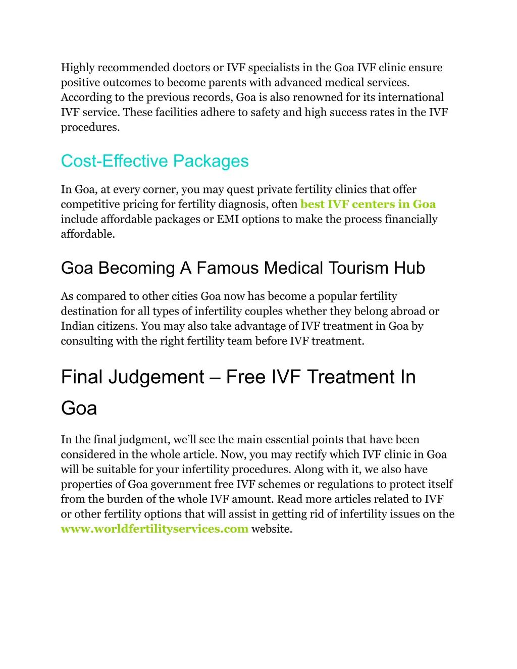 highly recommended doctors or ivf specialists
