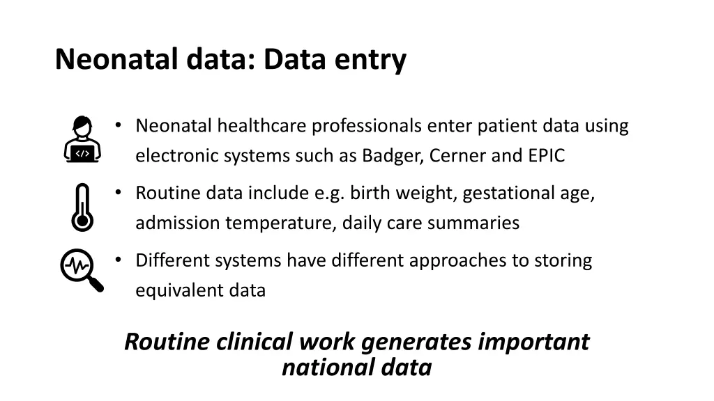 neonatal data data entry