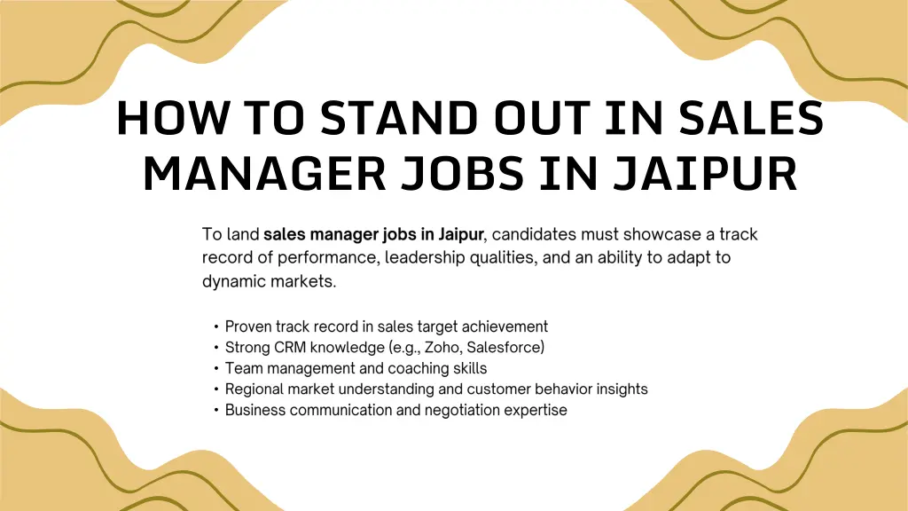 how to stand out in sales manager jobs in jaipur