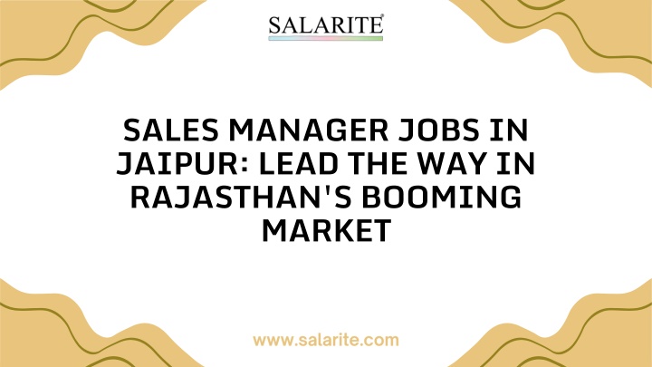 sales manager jobs in jaipur lead