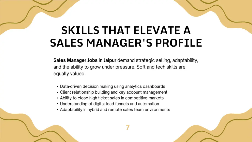 skills that elevate a sales manager s profile