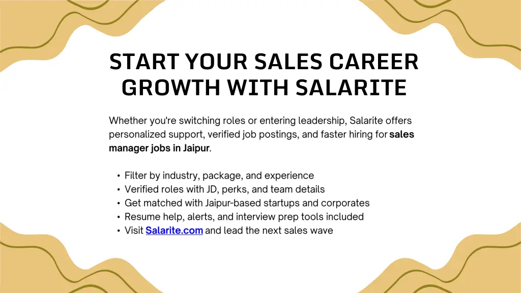 start your sales career growth with salarite