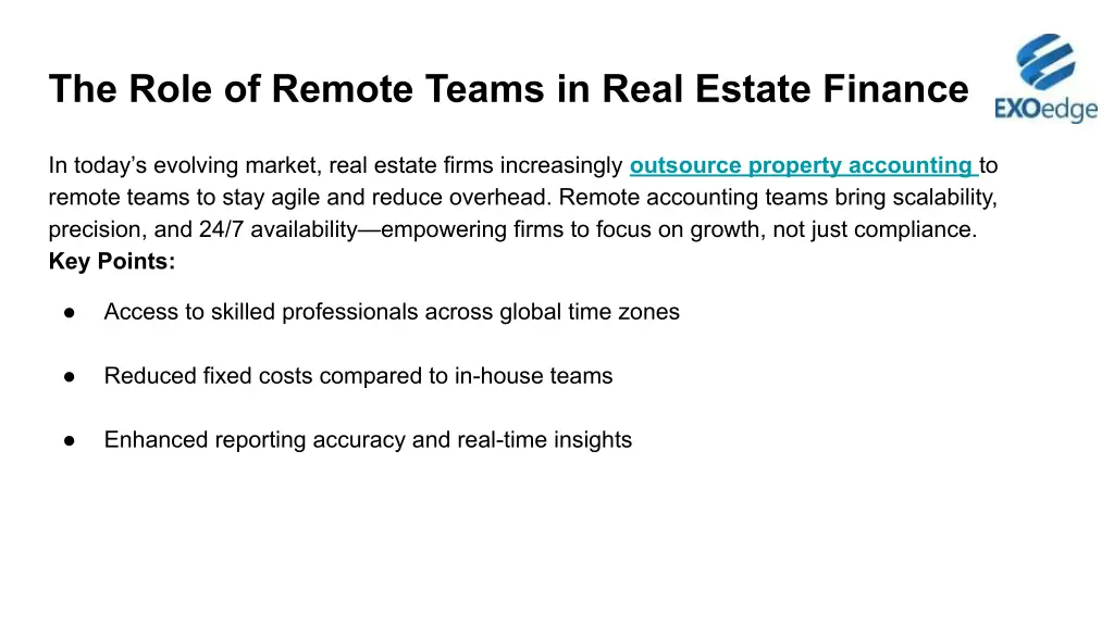 the role of remote teams in real estate finance